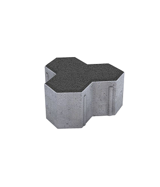 Тротуарная плитка ТРИЛИСТНИК - Гранит Серый