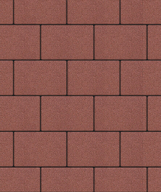 Тротуарная плитка ПРЯМОУГОЛЬНИК - Стандарт Красный